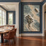 Gray Green Hand-Painted Oil Painting, Overhead View of Rocks and Surf #W3LVFOJR