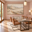 Beige and Cream Hand-Painted 3D Textured Oil Painting, Mountain Valley Landscape #63OLCVHT
