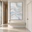 White Hand-Painted 3D Textured Oil Painting, Flowing Waves Wall Art #W2VPSFII