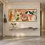 Cream and Terracotta Hand-Painted Oil Painting, Botanical Abstract #R8TB20YJ