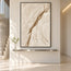 Cream Hand-Painted 3D Textured Oil Painting, Diagonal Relief Wall Art #WBT7SPNO