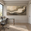 Earth-Tone Hand-Painted 3D Textured Oil Painting, Sweeping Contours #836LKFE2