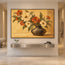 Yellow Hand-Painted Oil Painting, Cream and Orange Floral Bouquet #8FD36JJN