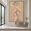Sand Hand-Painted 3D Textured Oil Painting, Interwoven Waves Wall Art #T4IZOQDJ