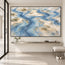 Blue Hand-Painted Oil Painting, Winding Channels and Pale Banks #B0XLQNVH