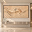 Sand Cream Hand-Painted 3D Textured Oil Painting, Ribbon Wave Wall Art #UOHF8DXB