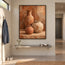 Terracotta Hand-Painted Oil Painting, Three Vessels on a Warm Ledge #ON3VRP1O