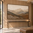 Earth Tone Hand-Painted 3D Textured Oil Painting, Mountain Layers Wall Art #I787QXE3