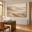 Beige and Cream Hand-Painted 3D Textured Oil Painting, Mountain Valley Landscape #63OLCVHT