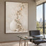 Ivory Hand-Painted Oil Painting, Trailing Blossoms and Pale Vessels #5LFVTUHO