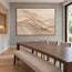 Cream & Beige Hand-Painted 3D Textured Oil Painting, Flowing Neutral Abstract Wall Art #75VVTF8C