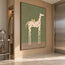 Olive Green Hand-Painted Oil Painting, Spotted Horse Carrying Two Pears #IIUZU07G