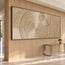 Beige Hand-Painted 3D Textured Oil Painting, Concentric Circles Wall Art #JMOPNPCU