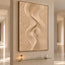 Sand Hand-Painted 3D Textured Oil Painting, Interwoven Waves Wall Art #T4IZOQDJ