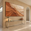 Terracotta and Cream Hand-Painted 3D Textured Oil Painting, Undulating Relief #3MEDZXWX