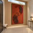 Terracotta Hand-Painted 3D Textured Oil Painting, Curving Ridge Abstract #2GFLXWQT