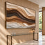 Brown Cream Hand-Painted 3D Textured Oil Painting, Rolling Strata Wall Art #WMVP53K9
