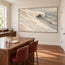 Ivory and Gray Hand-Painted 3D Textured Oil Painting, Curling Ocean Wave #1B9DGWWU