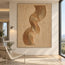 Sand Hand-Painted 3D Textured Oil Painting, Ribbon Curves Wall Art #Q5XTO3SD