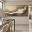 Earth-Tone Hand-Painted 3D Textured Oil Painting, Sweeping Contours #836LKFE2