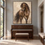 Brown & Beige Hand-Painted Oil Painting, Expressive Horse Wall Art #VSRVKISF
