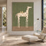 Olive Green Hand-Painted Oil Painting, Spotted Horse Carrying Two Pears #IIUZU07G