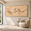 Sand Cream Hand-Painted 3D Textured Oil Painting, Ribbon Wave Wall Art #UOHF8DXB