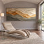 Sand & Taupe Hand-Painted 3D Textured Oil Painting, Layered Wave Abstract Wall Art #J66DZD8R