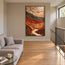 Rust and Sand Hand-Painted 3D Textured Oil Painting, Layered Earth Abstract #WOZTWBJA