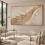 Cream Hand-Painted 3D Textured Oil Painting, Rising Sweep Abstract Wall Art #TYCH8KFY