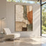 Cream and Terracotta Hand-Painted 3D Textured Oil Painting, Stacked Color Planes #L2DBB7UJ