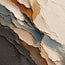 Cream and Charcoal Hand-Painted 3D Textured Oil Painting, Layered Abstract Planes #PZV3FE5N