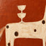 Burnt Orange Hand-Painted Oil Painting, Spotted Horse with Stacked Goblets #ISDV5ZX3