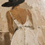 Beige & Cream Hand-Painted Oil Painting, Three Women in Wide-Brim Hats #PGVBMQNS