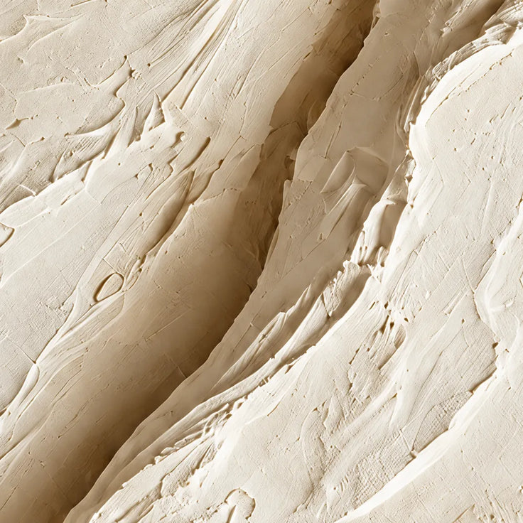 Cream Hand-Painted 3D Textured Oil Painting, Diagonal Relief Wall Art #WBT7SPNO