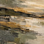 Olive Gray Hand-Painted Oil Painting, Abstract Shoreline and Pale Reflection #W805EAVM