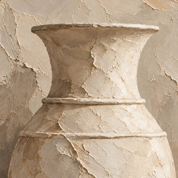 Cream Hand-Painted Oil Painting, Three Vessels on a Pale Ledge #SP4VXF23