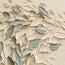 Cream Hand-Painted 3D Textured Oil Painting, Sage Leaf Swirl Wall Art #2JPRKE6N