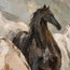 Hand-Painted Oil Painting, Four Horses at the Water in Soft Earth Tones #VUCHU1Y7