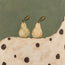 Olive Green Hand-Painted Oil Painting, Spotted Horse Carrying Two Pears #IIUZU07G