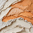 Ivory and Peach Hand-Painted 3D Textured Oil Painting, Layered Organic Abstract #QOJT9JV1