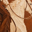 Brown and Ivory Hand-Painted Oil Painting, Cowgirl with Lasso on White Horse #2F4THA0A