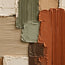 Earth Tone Hand-Painted 3D Textured Oil Painting, Ribbed Geometric Blocks #TDILGEWQ