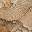 Cream and Taupe Hand-Painted 3D Textured Oil Painting, Flowing Ribbed Arcs #7BXB8EQJ