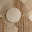 Beige Hand-Painted 3D Textured Oil Painting, Overlapping Circle Abstract #KM0VJQUO