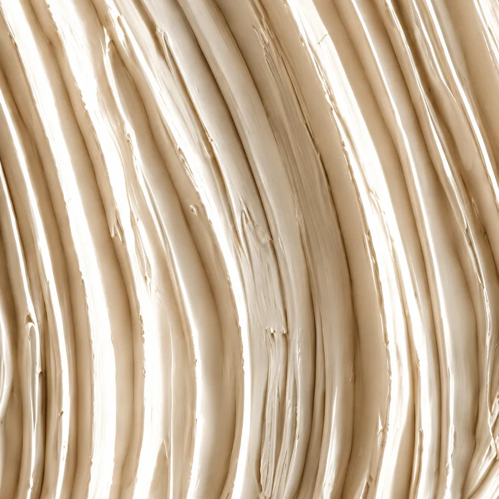 Cream Hand-Painted 3D Textured Oil Painting, Intersecting Arcs Wall Art #84PTAXGM