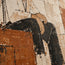 Cream and Brown Hand-Painted Oil Painting, Western Figures with a Horse #5Z6JSBUO
