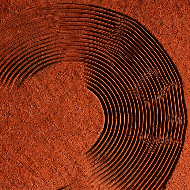 Terracotta Hand-Painted 3D Textured Oil Painting, Curving Ridge Abstract #2GFLXWQT