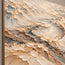 Cream and Taupe Hand-Painted 3D Textured Oil Painting, Terraced Abstract Landscape #RBCLZPS2