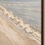 Ivory Gray Hand-Painted Oil Painting, Diagonal Shoreline Wave on a Pale Beach #A63VT0KF